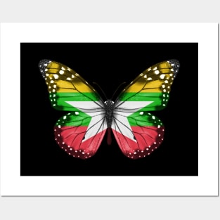 Burmese Flag  Butterfly - Gift for Burmese From Myanmar Posters and Art